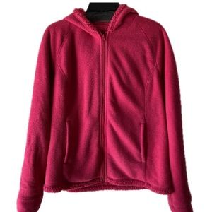 Faded Glory Furry Sweater Jacket Size 1X (16W) Pink